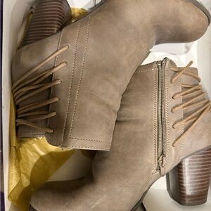 Madden Girl Brown Heeled Ankle Boots